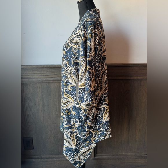 BILA77 Elegant blue Paisley Kimono beach NWT  xs - Picture 2 of 7